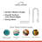 Spectrum Elements Small Modern Bookends for Books Records and Shelves, Chrome