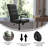 Mid-Back Executive Swivel Office Chair with Arms, and Transparent Roller Wheels-1784944231-1784944230