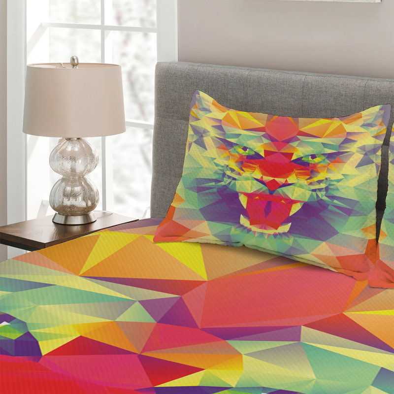 Eclectic Polyester Abstract Coverlet