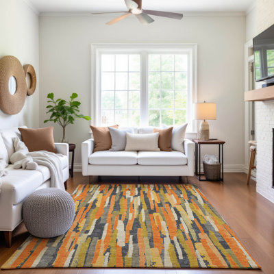 Premium Machine Washable Elize AMF1314 Stripes Rug