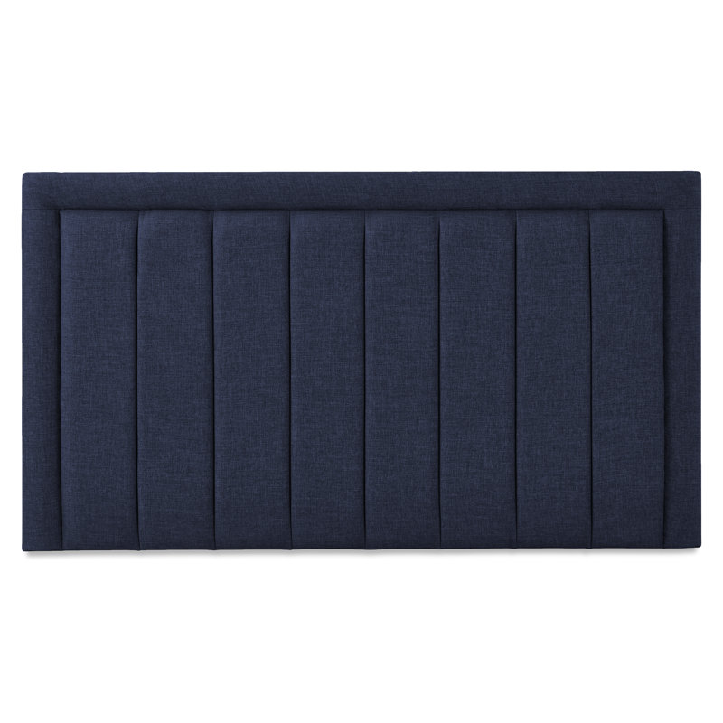 Franciene Upholstered Headboard, Kingsize (5'), Mid Blue Polyester