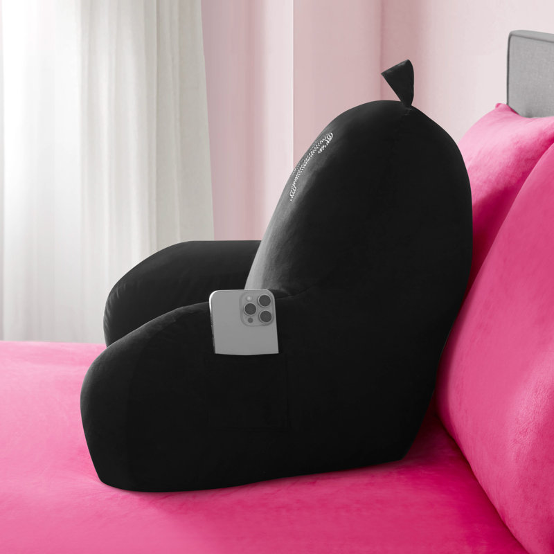 Juicy Couture Backrest Pillows, Jet Black