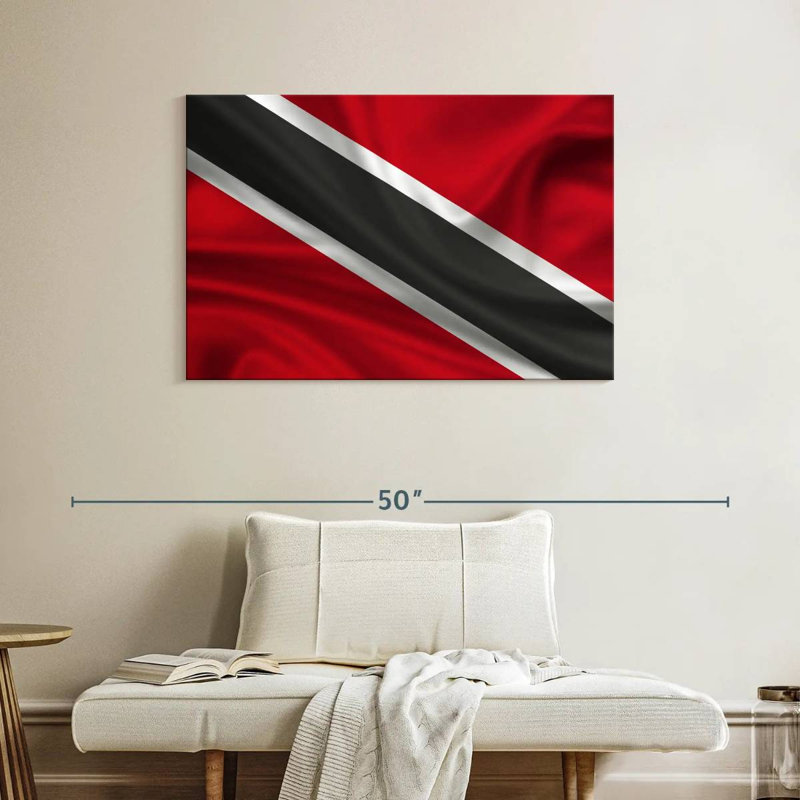 Drapeau en soie Borges de Trinité-et-Tobago, H 26 po x l 39 po