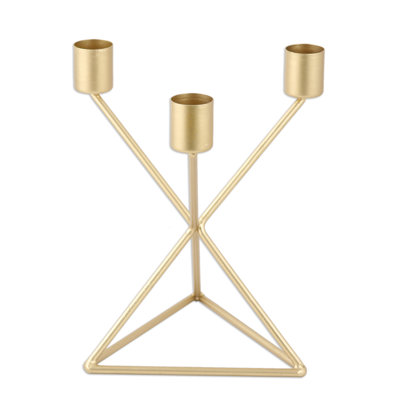 Mercer41 Handmade Golden Warmth Iron Candle Holder