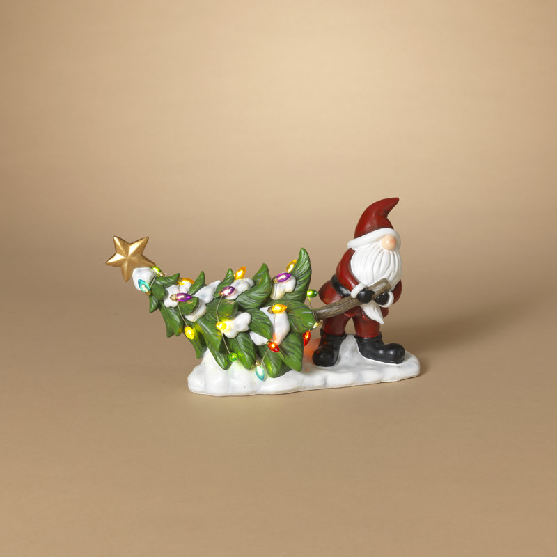 Père Noël ludique en résine 13,2 po