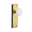 White Porcelain Interior Mortise Door Knob with New York Long Plate-1374424277