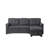 Lucca 84" Dark Gray Linen Reversible Sleeper Sectional Sofa With Storage Chaise-139232029