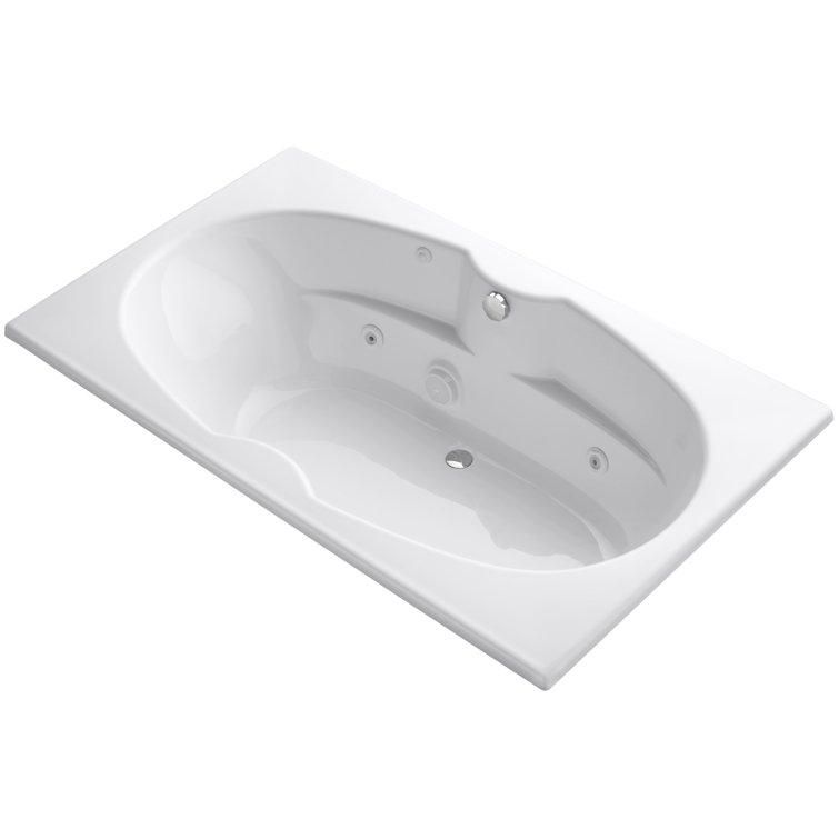 7242 72" x 42" Drop-In Whirlpool with Custom Pump Location and Heater