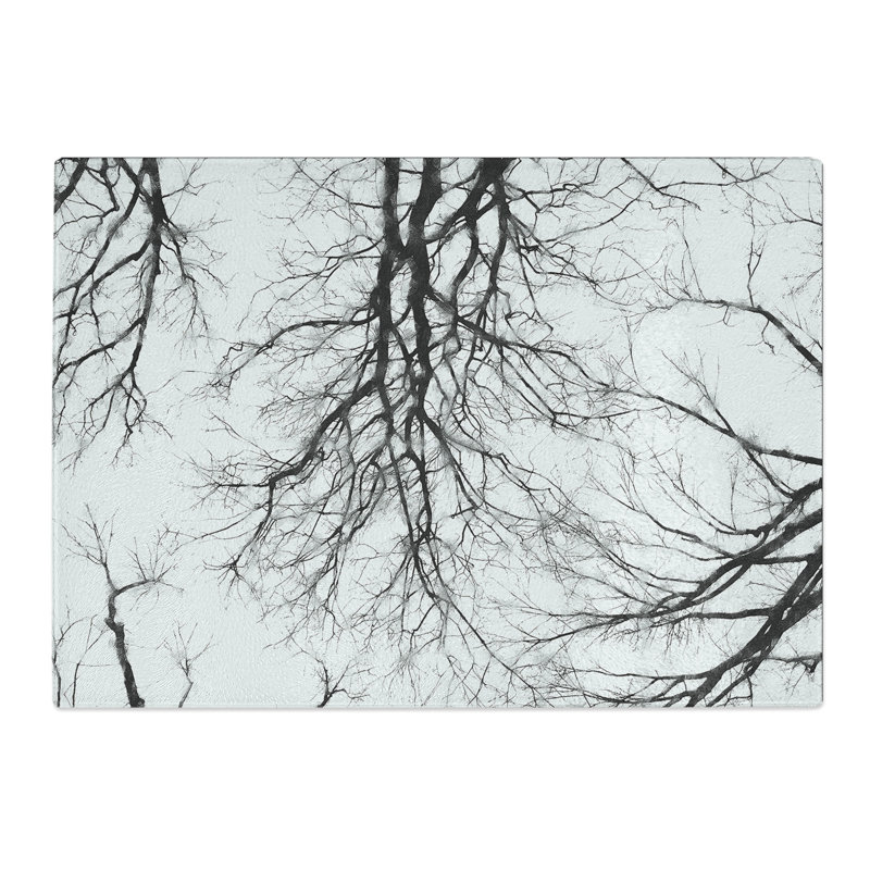 Tempered Glass Tree Branches in Central Park New York Painting Chopping Board, 28.5 cm x 39 cm