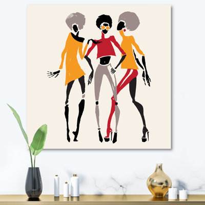 " African American Women Silhouettes II " Painting Print