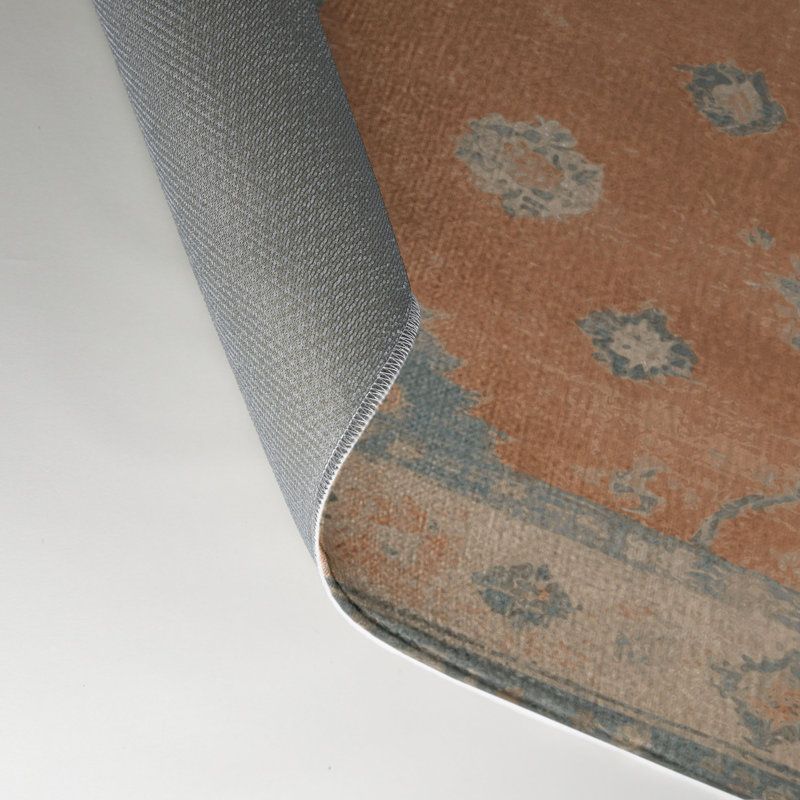 Tapis intérieur et extérieur brun Overdyed, Rectangle 5 pi x 7 pi