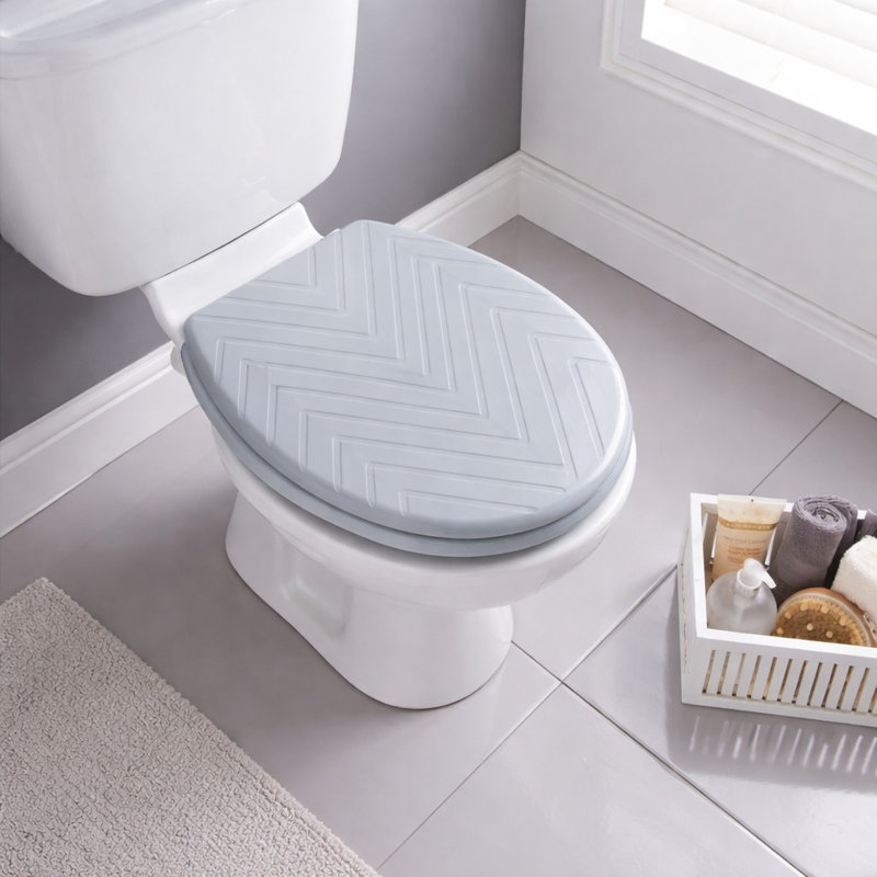 Mdf Embossed Skandi Chevron Toilet Seat