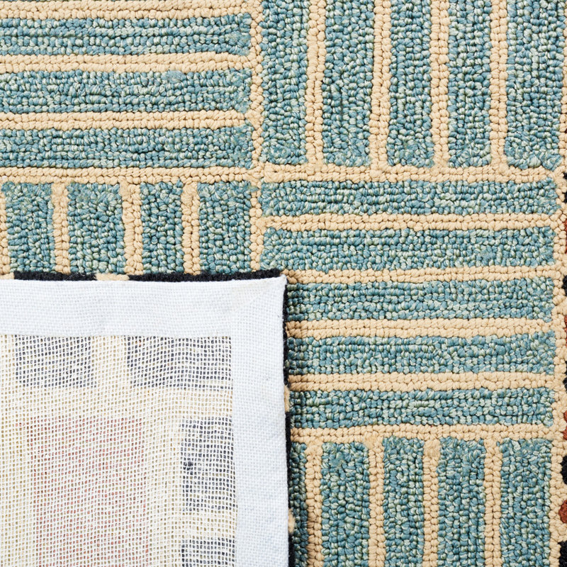 Bowden Hand Hooked Performance Geometric Rug, Rectangle 5' x 8'