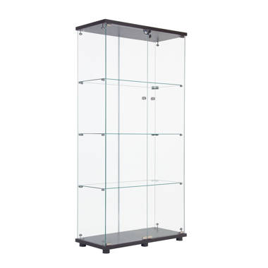 Clear Cabinet Acrylic Display Removable Shelf Case Plexiglass Showcase with Lock and Key Transparent Fixturedisplays