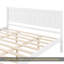 Base de lit plateforme avec tête de lit, support à lattes de bois, aucun sommier nécessaire, très grand, blanc-855469511