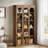 5-Tier 39.37" W X 70.87" H Modern Brown Wood Farmhouse Home Office Tall Bookshelf Bookcase Open Large Storage-876321968-979666397