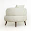 Fauteuil baquet de luxe en chenille avec coussin et repose-pieds