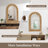 Brooklen Rattan Frame Arch Wall Mirror