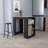 Arial Kitchen Island In Melamine With A Door And Open Storage-1769073578