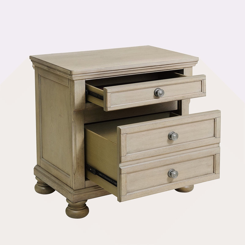 Table de chevet transitionnelle 1pc, Gris