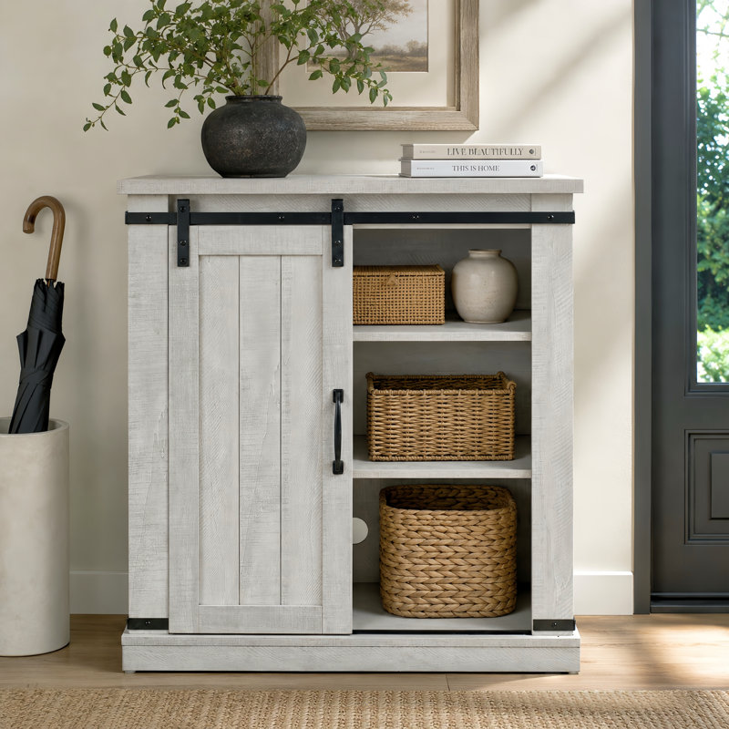 Fatu TV Stand for TVs up to 40", Saw Cut Off White