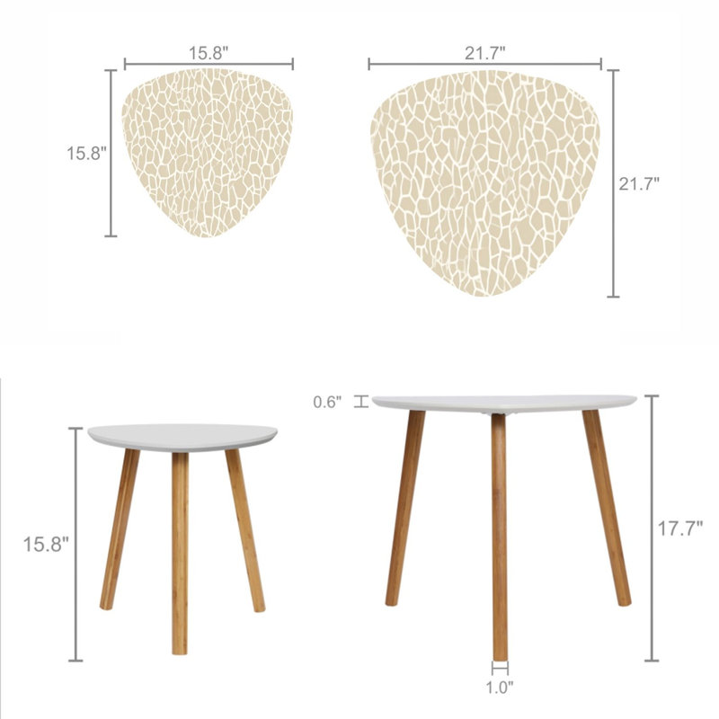 Ensemble de 2 tables gigognes Triangle Nesting