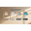 Lampe bougie en cristal avec minuterie et gradateur, réglable en hauteur, avec 2 ampoules pour la décoration de la chambre à coucher (blanc perle)-2022881373