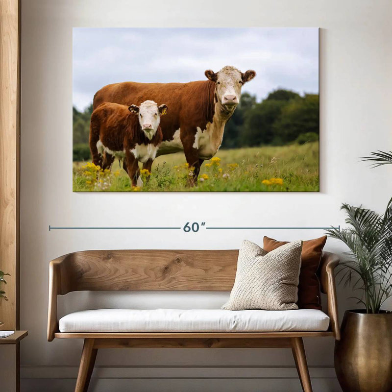Veau et vache Brampt, H 34 po x l 51 po