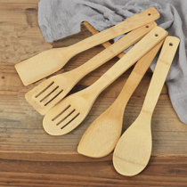 Zulay Kitchen 6-Piece Wooden Spoons for Cooking - Smooth Finish Teak Wooden  Utensils for Cooking - Soft Comfortable Grip Wood Spoons for Cooking 
