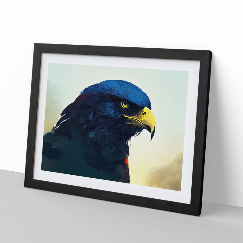 Eagle - Single Picture Frame Print, Black Framed, 46cm H x 64cm W x 2cm D