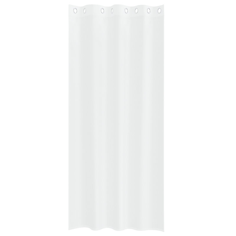 Curtains With Curtains 2 Pcs Polyester, 225cm Width x 140cm Drop, White
