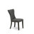5-Piece Kitchen Dinette Set Included 4 Gotham Grey dining room chairs, Upholstered Seat and High Button Tufted Chair Back and Distressed Jacobean Rectangular Dinette Table -Black Finish-164657931-164657940-164657941