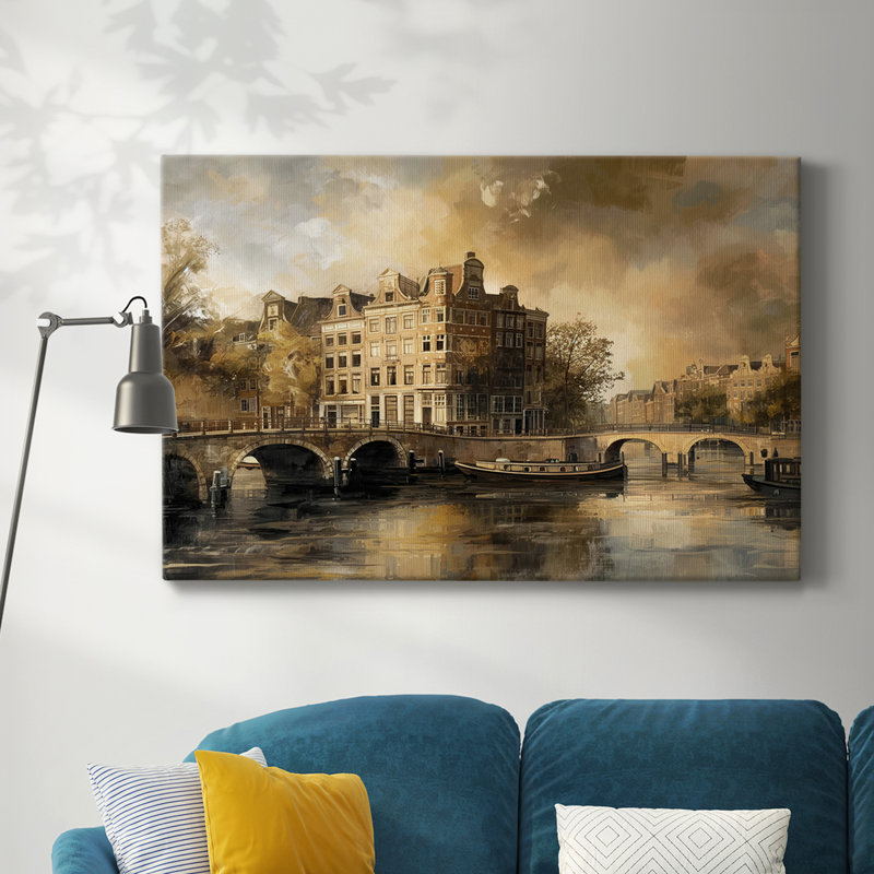 Landscape CCxxxiv - Toile tendue avec châssis de qualité supérieure - Prêt à être accroché, H 12 po x l 18 po