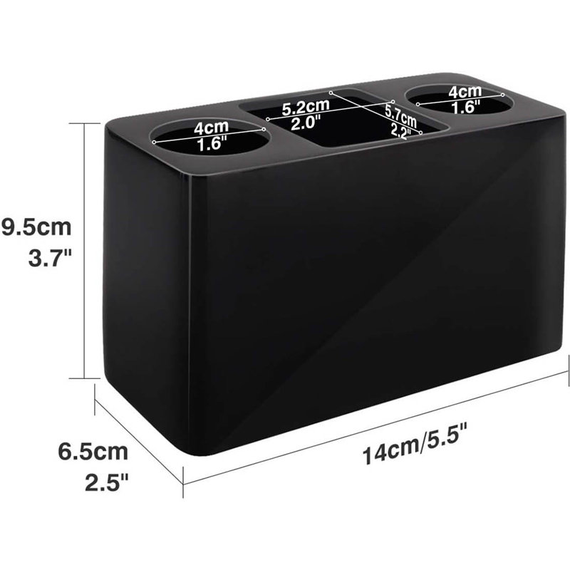 Bathroom Accessory Set, Black