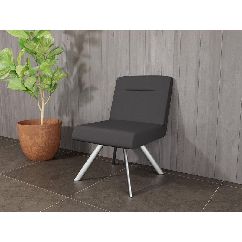 Fauteuil d'invité Willow, Argent argent, Visite libre noire