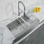 Évier de cuisine à double cuve en acier inoxydable de calibre 16 de profondeur 16 po avec crépine et grille 16 po Dowell