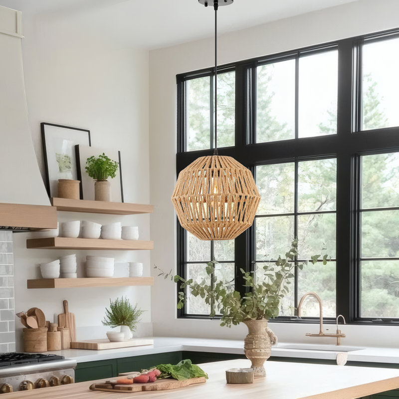 Luminaire suspendu noir 11 lumières Wood Diamonds