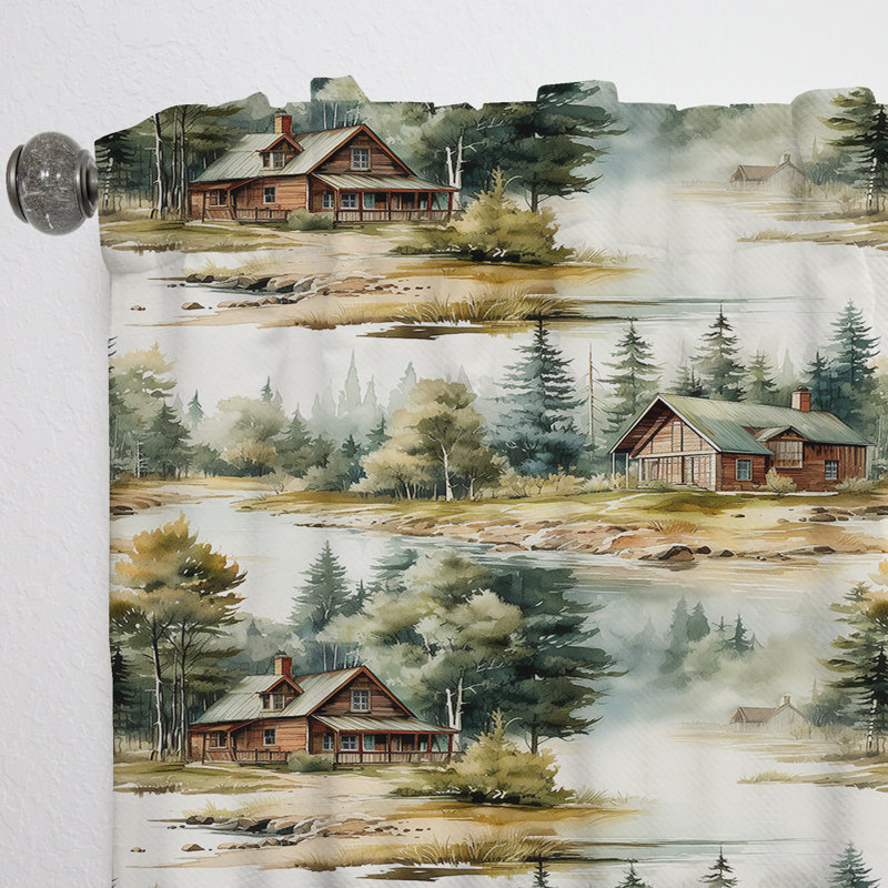 Rideau bohémien County Home Lodge Retreat - Velours obscurcissant - 1 panneau, L 52 po x L 63 po