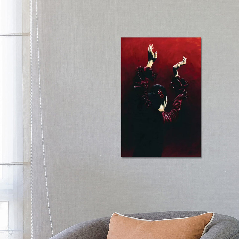 Flamenco Fire 1 Piece Wrapped Canvas Wall Art, 66.04 cm H x 45.72 cm W