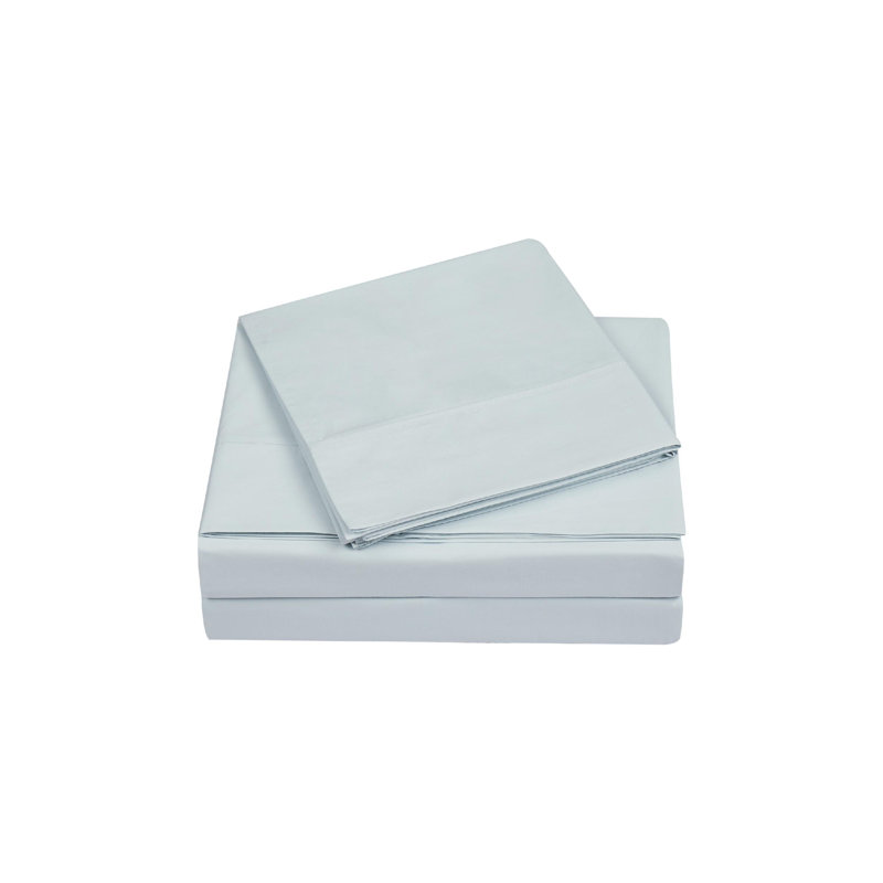 Illusion Blue Twin Cotton Percale Deep Pocket Sheet Set