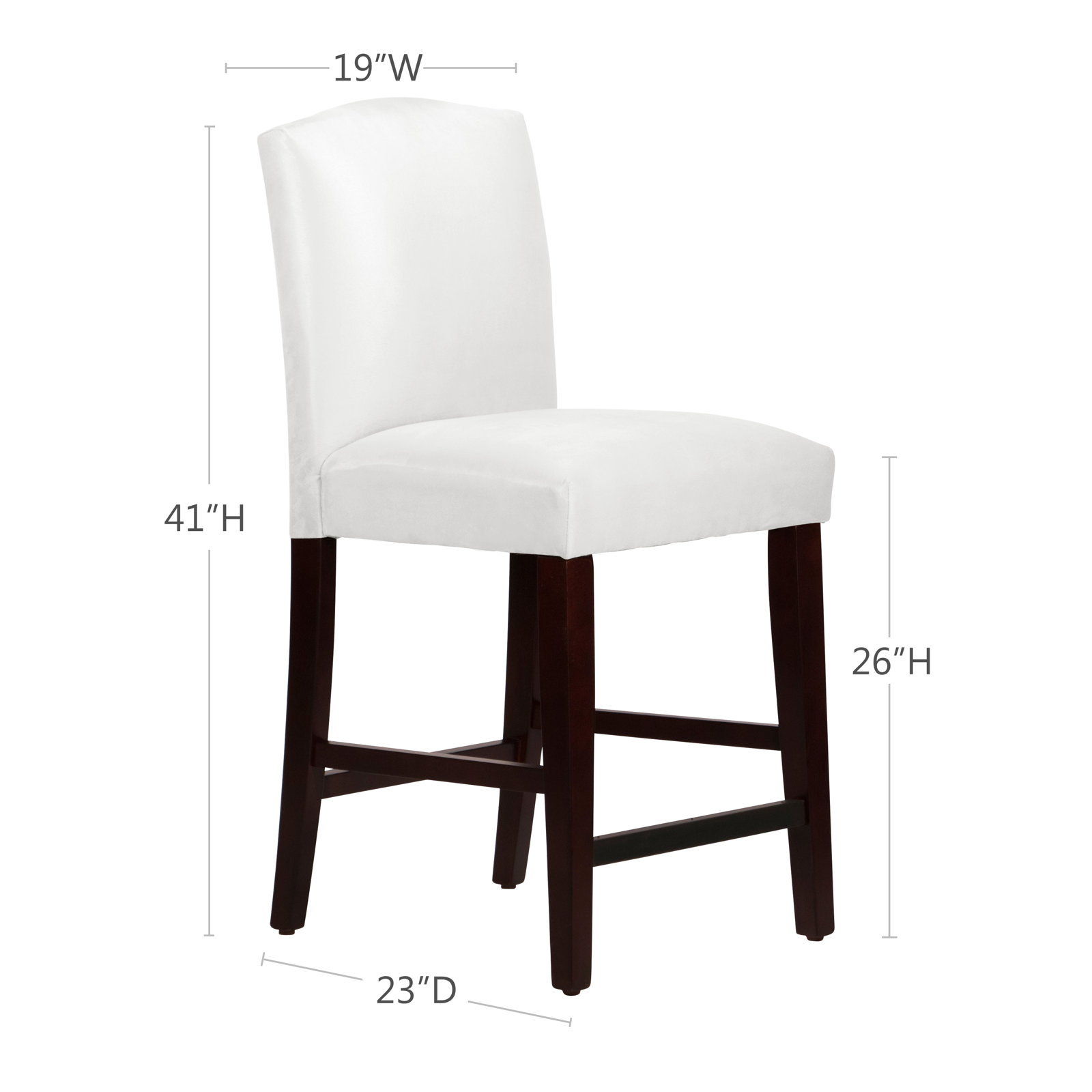 April Bar and Counter Stool, Bar Stool (31” Seat Height), Black Wood, Vine Stripe Dusty Blue
