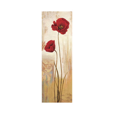 Panneau Coquelicots by Nathalie Besson - Wrapped Canvas Panoramic Painting