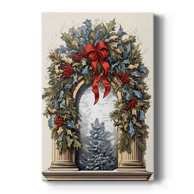 Art de Noël des Fêtes de Noël - galerie Cavas sur mesure, H 27 po x l 18 po