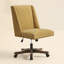 Chaise de bureau pivotante en chenille Mellins-2059433331