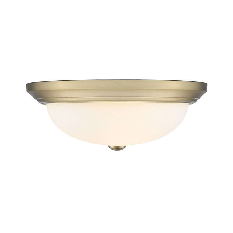 Plafonnier encastré 3 lumières 15 po Andreya, Or moderne
