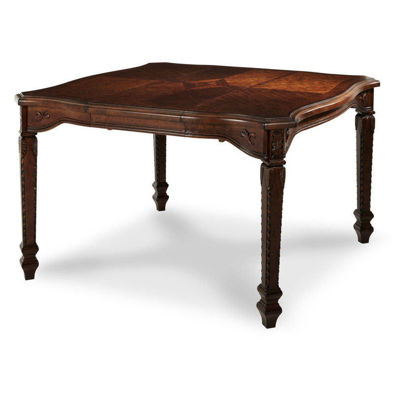 Windsor Court 8 - Person Extendable Solid Wood Top Four Leg Dining Set