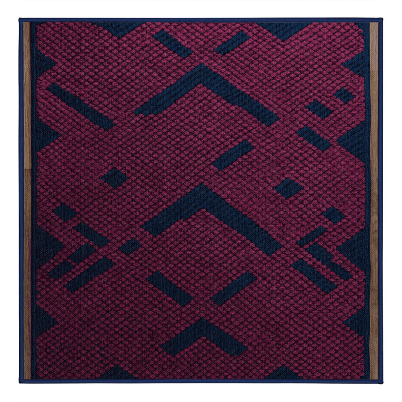 Tapis mauve lavable à la machine, Carré 4 pi