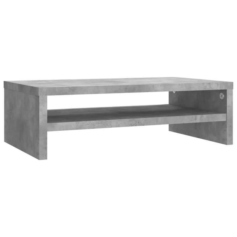 Goddard Wood Monitor Stand, Concrete Grey