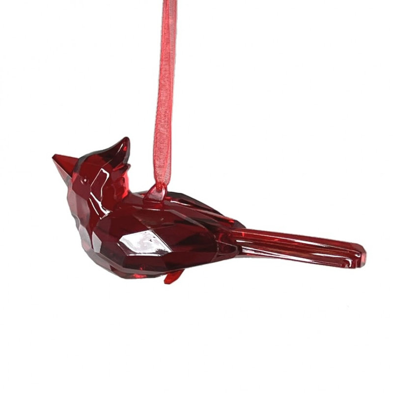 Ornement en acrylique cardinal