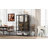 67.25" Tall Iron Display Cabinet With Glass Door And LED Lights Steel-1291316959